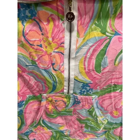 Lilly Pulitzer Women's Large Skipper Popover Multi So A Peeling UPF 50+ 1/2 Zip - Picture 5 of 7